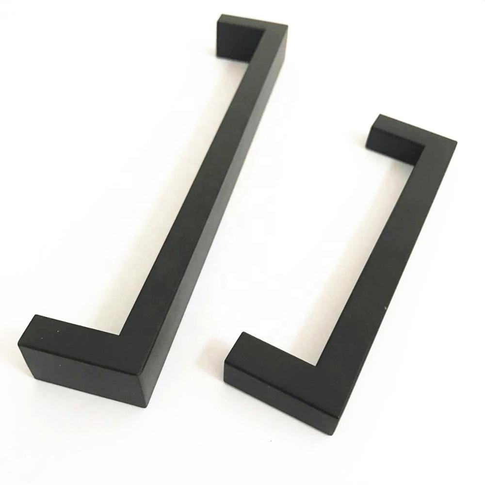 Stainless steel 12x12mm Hardware Made in China Black powder coated square furniture drawer cabinet handle