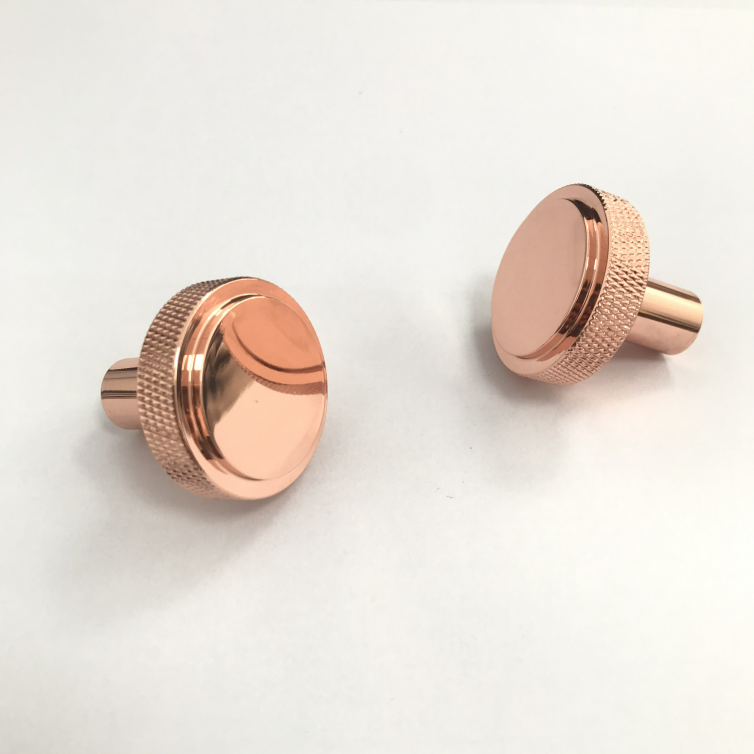 Furniture Cabinet Handle Aluminum Bedroom Kitchen Round Rose Gold Silver Drawer Knob