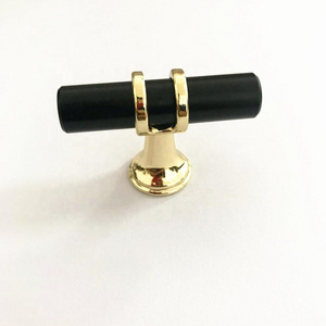 C7927 Furniture Hardware Zinc T Bar Black Gold Brass Kitchen Door Cabiet T Bar Knob