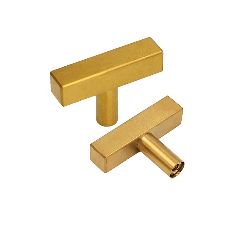 Brush Brass Gold Stainless Steel Cabinet Hardware Furniture Office Cupboard Drawer 96mm Door Pull SS Handle