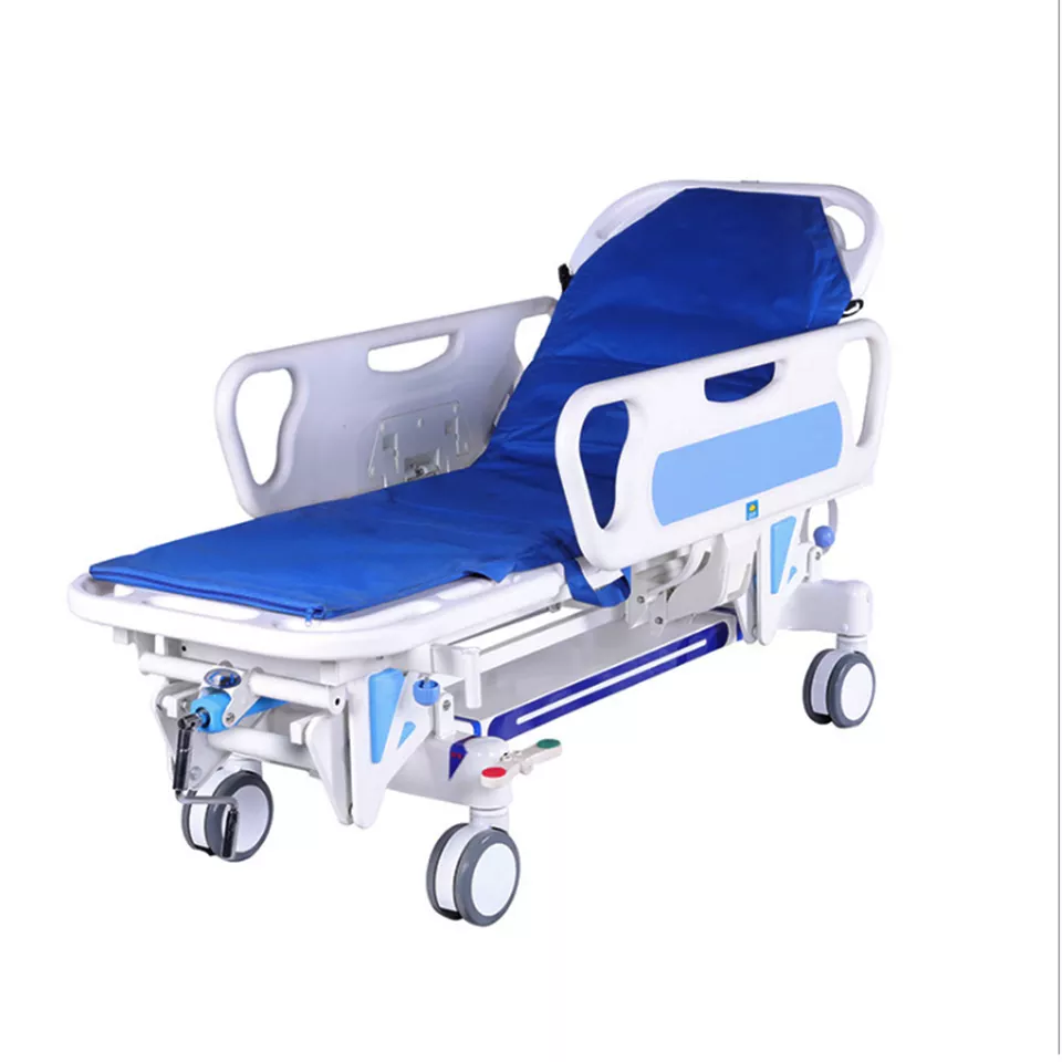 CE Marked Transport Stretcher Transfer Trolley Hospital Bed,One Crank Transport Hospital Transfer Bed