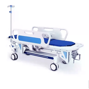 CE Marked Transport Stretcher Transfer Trolley Hospital Bed,One Crank Transport Hospital Transfer Bed