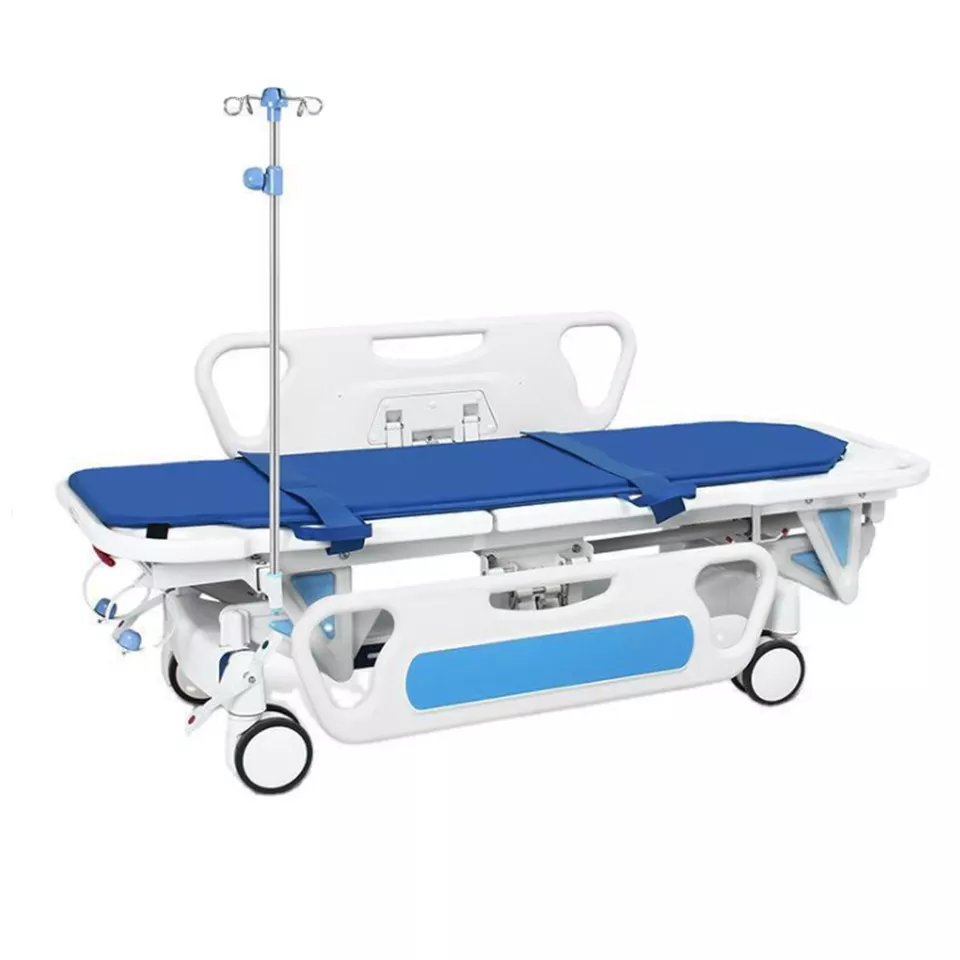 CE Marked Transport Stretcher Transfer Trolley Hospital Bed,One Crank Transport Hospital Transfer Bed