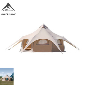 Outdoor exquisite camping circus cotton tent portable camping thickened large space rain and sun protection tent