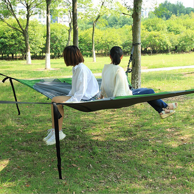 1-2 People Camping Hammock Mosquito Net Hammock Off the Ground Tent Suspended Tent Hanging Tree Camping Tree Tent