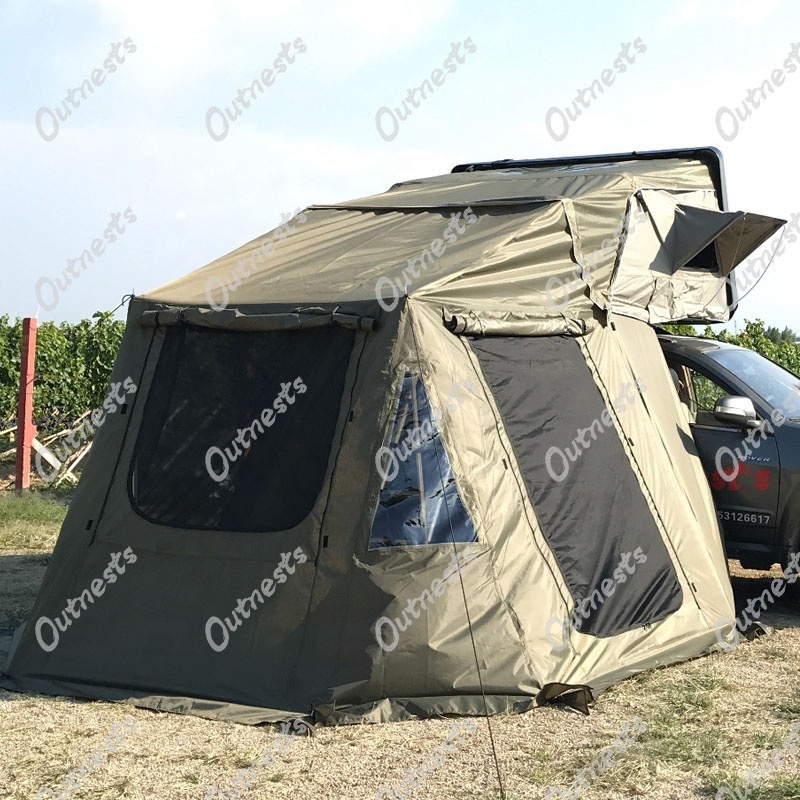 3 4 person camping SUV hard shell car roof top tent hard shell rooftop tent for sale with annex canopy awning