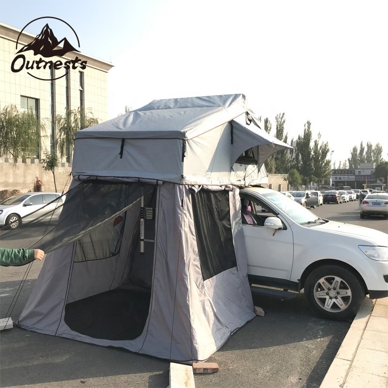 New style Double layers 4 Person Overlander Roof Top Tent in Khaki Color