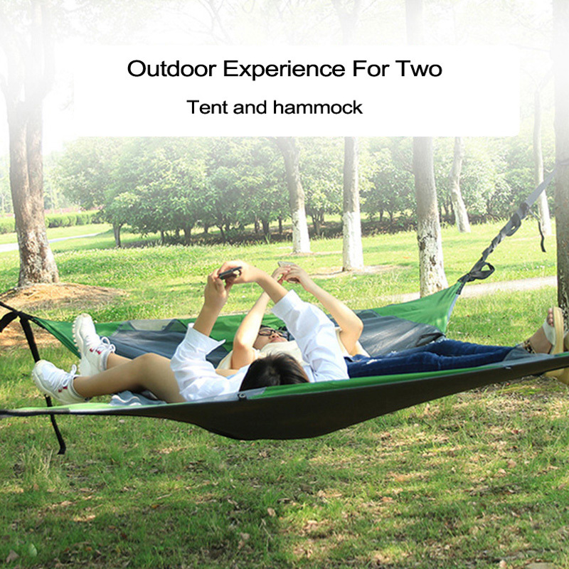 1-2 People Camping Hammock Mosquito Net Hammock Off the Ground Tent Suspended Tent Hanging Tree Camping Tree Tent