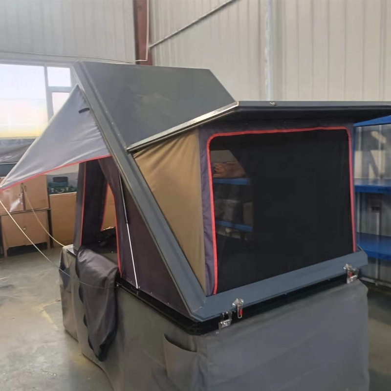 Aluminum SUV pickup truck trailer Roof Top Tent Car Rooftop Tent Triangle Shell Hard Shell Roof Top Tent With Skylight