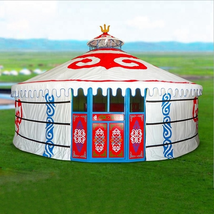 hot sale canvas tent waterproof mongolian yurt Inside glamping