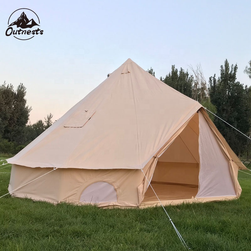 outdoor glamping tent Wholesale 4M family camping safari bell tent