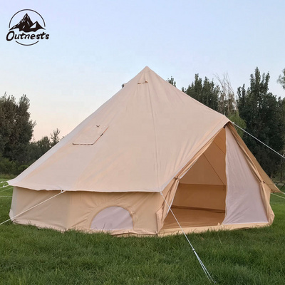 outdoor glamping tent Wholesale 4M family camping safari bell tent
