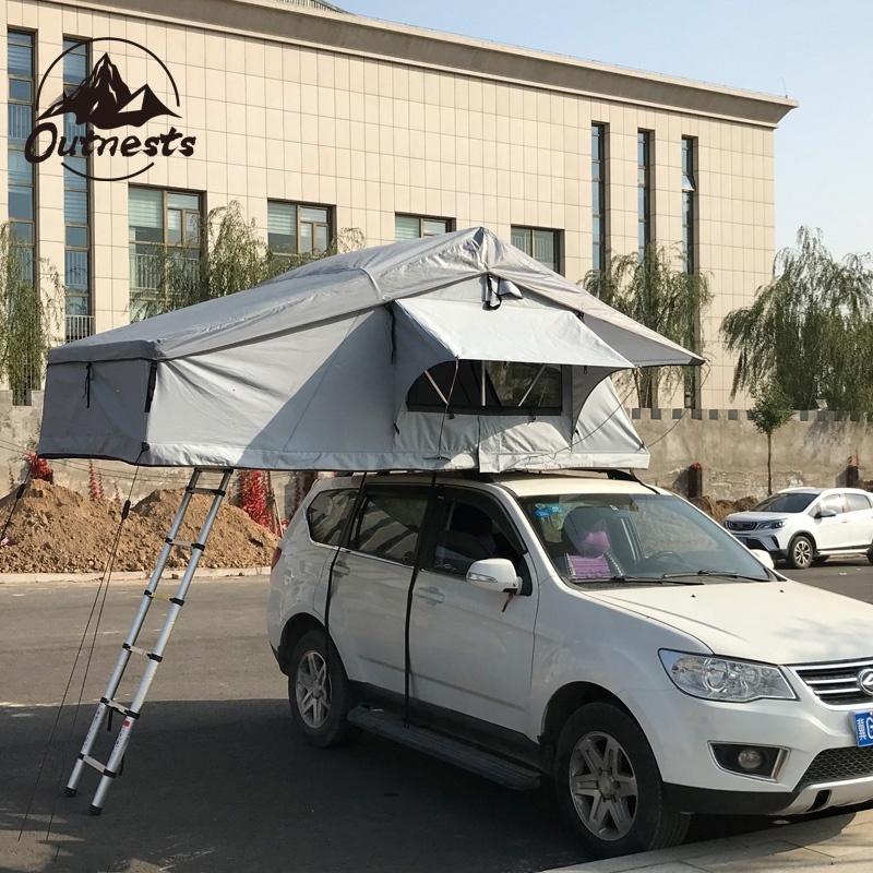 New style Double layers 4 Person Overlander Roof Top Tent in Khaki Color