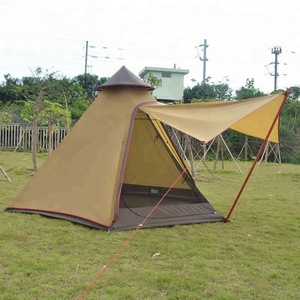 Camping Double Layer 4 Person 4 Season Wholesale Outdoor Pyramid Tipi A Frame Teepee Tent Adults