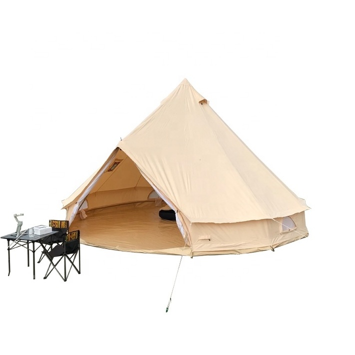 outdoor glamping tent Wholesale 4M family camping safari bell tent