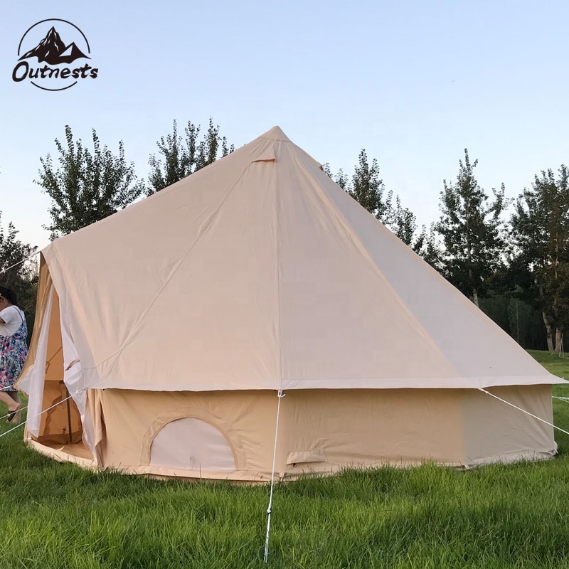 outdoor glamping tent Wholesale 4M family camping safari bell tent