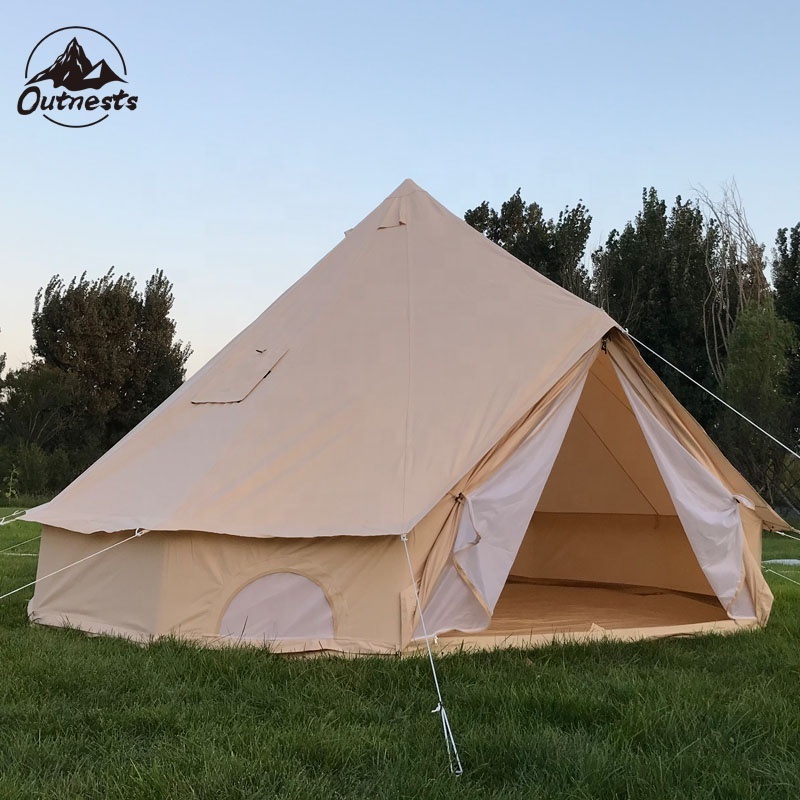 outdoor glamping tent Wholesale 4M family camping safari bell tent