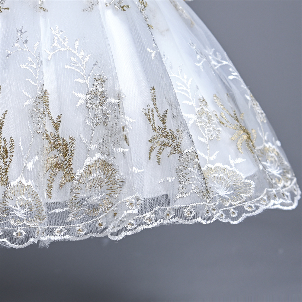 Lace White Christening Baptism, Children Clothing First Holy Communion Gown Flower Girls Wedding Dress Kids Party Ball Gowns/