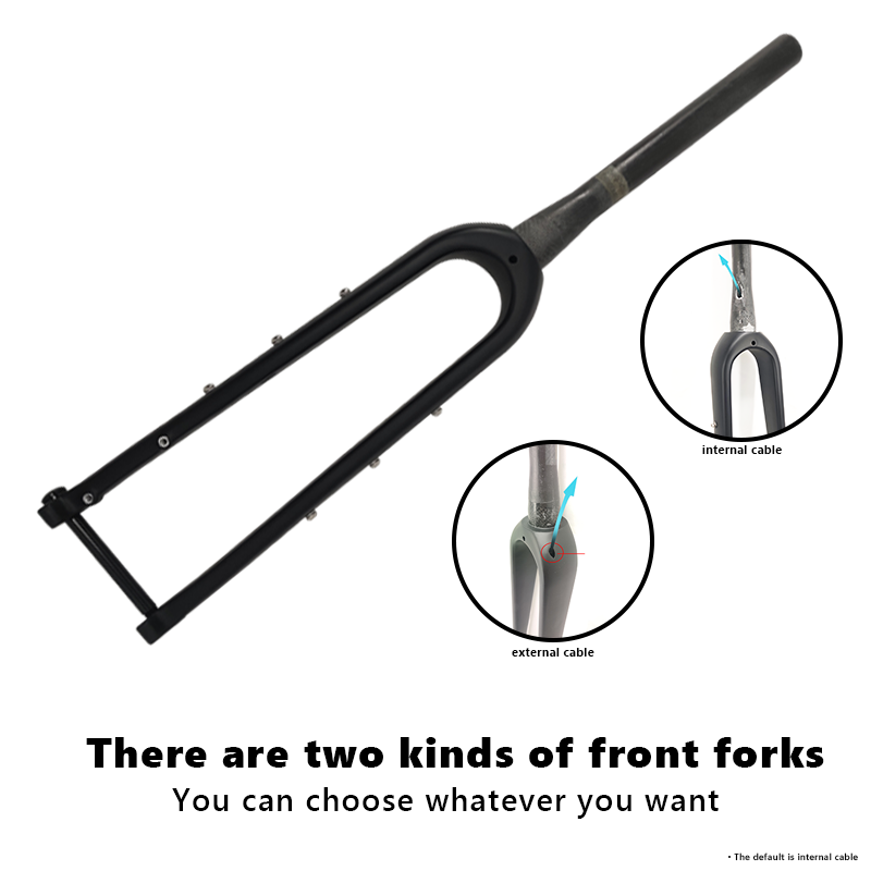 CW Gravel Fork 700C Disc Full Carbon Fiber Road Bike Fork 100*12mm for bicycle Carbon frame carbon fork 700*45C/650B*2.1