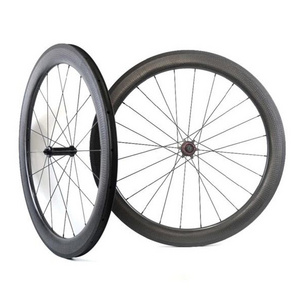 New Carbon Wheelset Tubular 45/50/58mm Wheels Clincher Road Carbon Bike Wheels Vacuum Tire Golf sphere appearance Free Shipping