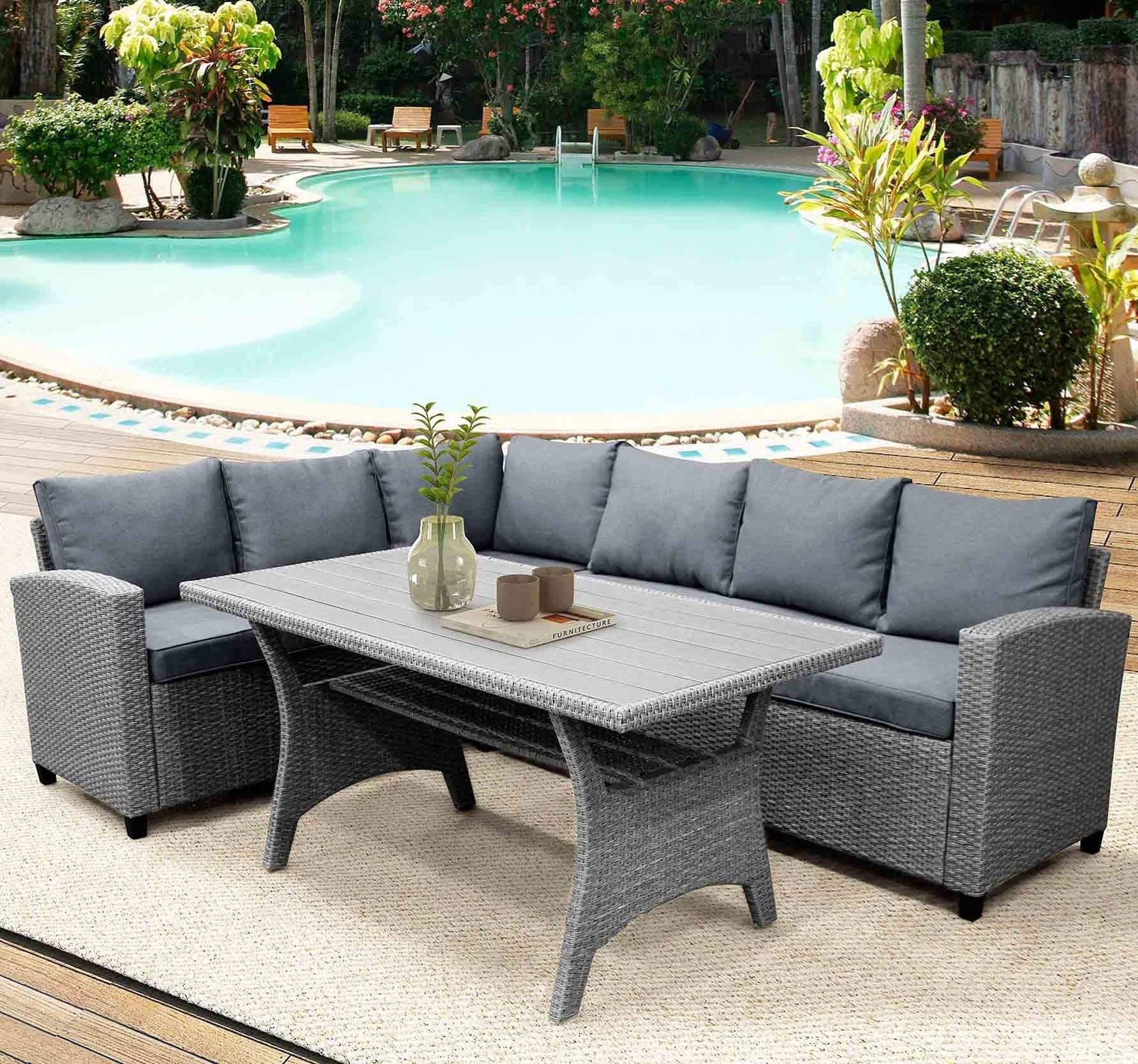 Wicker patio furniture rattan sofa set outdoor furniture of outdoor rattan sofa