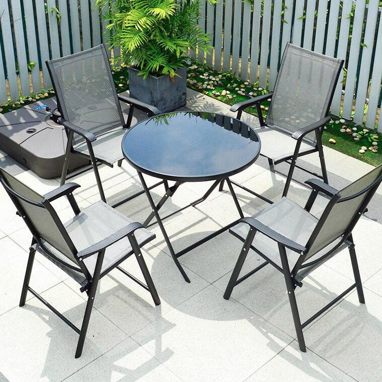 outdoor folding chair convenient and cozy garden chair and table set