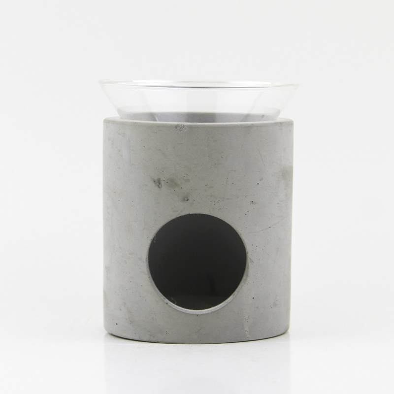 Wholesale Nattural Cement Fragrance Burner Tart Warmer With Tealight And Essential Oil