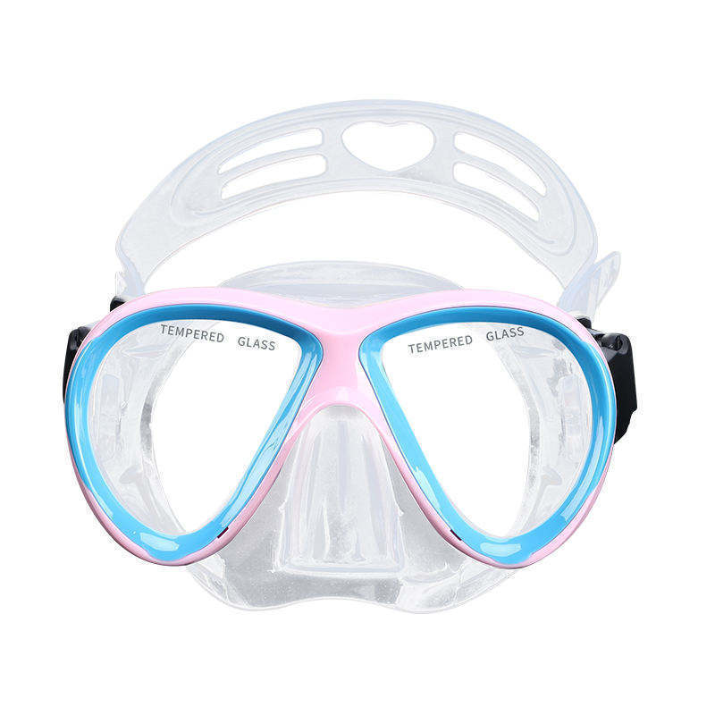 Funny Silicone Scuba Face Diving Mask Anti Fog Snorkel Diving Goggles With Nose Covered For For Kids