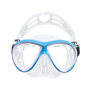 Funny Silicone Scuba Face Diving Mask Anti Fog Snorkel Diving Goggles With Nose Covered For For Kids