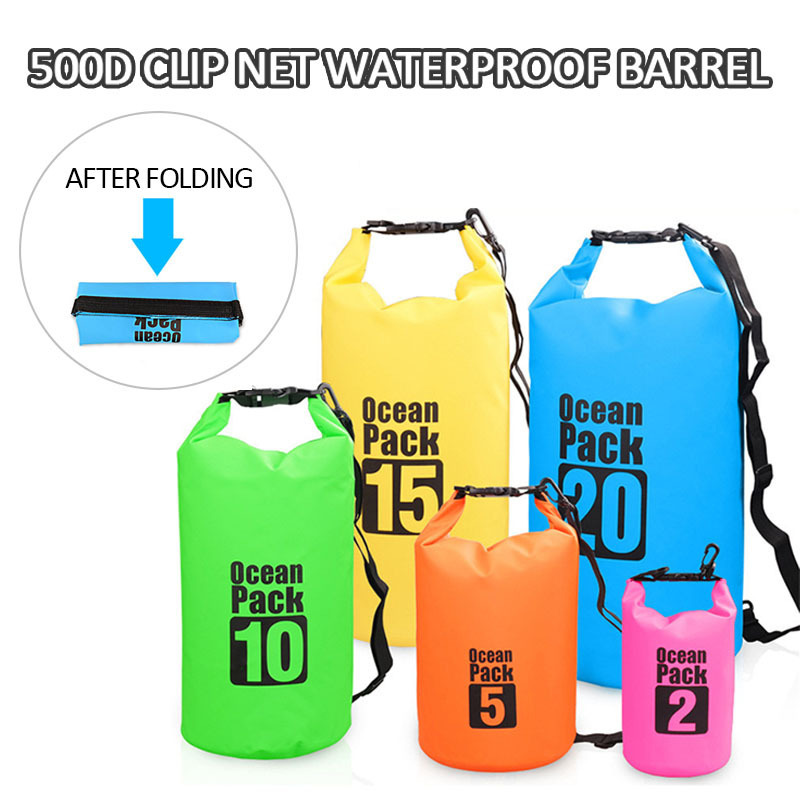 Waterproof Foldable Custom PVC Camping Hiking Backpack Kayak Ocean Pack Sport Beach Gear Dry Bag 5L 10L 15L 20L 30L