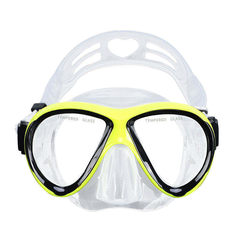 Funny Silicone Scuba Face Diving Mask Anti Fog Snorkel Diving Goggles With Nose Covered For For Kids