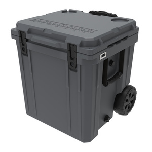 Outdoor Delivery Portable Large Cooler Box With Wheels 46L Beverage And Food Rotoplastic Freezer Cooler Box