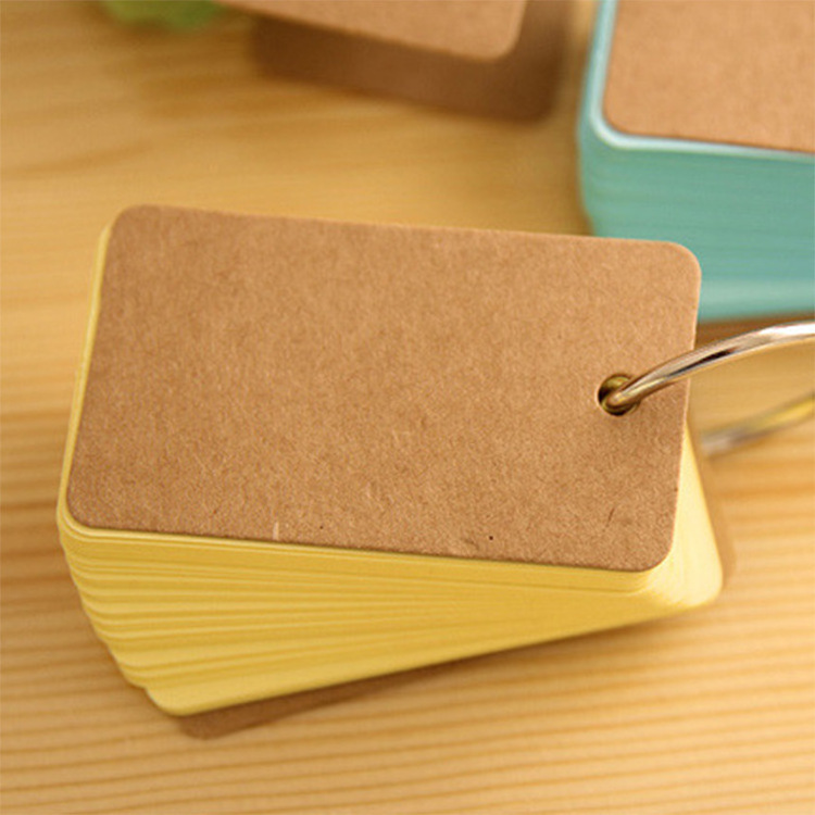 Wholesale Office School Studying DIY Stationery Blank Note Flash Cards with Ring