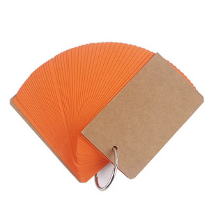 Wholesale Office School Studying DIY Stationery Blank Note Flash Cards with Ring