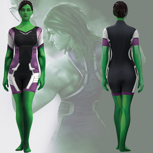 Green Muscle Suit Superhero Outfit Bruce Banner She-Hulk Cosplay Costume Hulk Plush Hands Fists Gloves Hulk Costume