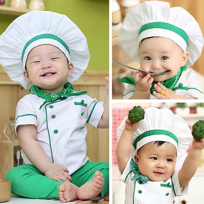 Kitchen Roleplay Uniform Kids Chef Apron Cook Cosplay Costume with Hat Career Day Chef Costume for Kids