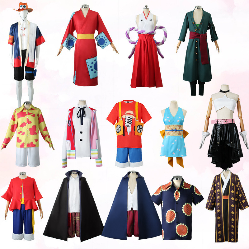 Hot Halloween Clothes Zoro Kimono Robe Full Set Outfit Anime One Piece Roronoa Zoro Luffy Cosplay Costume