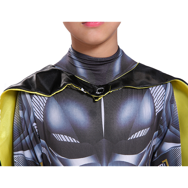 Cool Anime Clothing Men Jumpsuit Gotham Hero Suit Movie Costume Bruce Wayne Suit Bat Costume with Cape & Face Wear