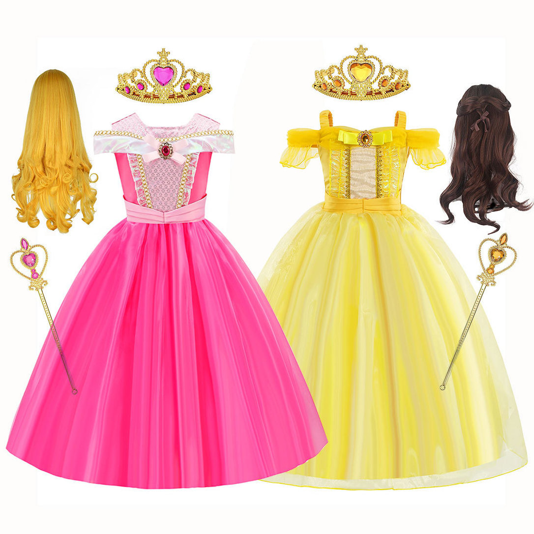 Sleeping Beauty Aurora Princess Dress Birthday Party Belle Princess Dress Carnival Role-playing Performance Dress