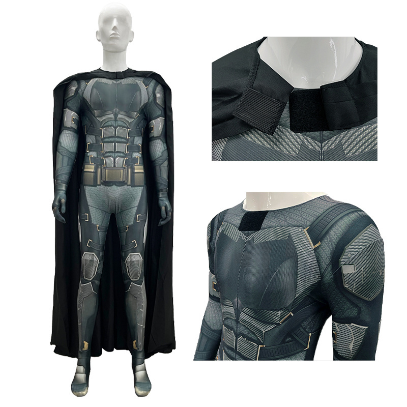 Cool Anime Clothing Men Jumpsuit Gotham Hero Suit Movie Costume Bruce Wayne Suit Bat Costume with Cape & Face Wear