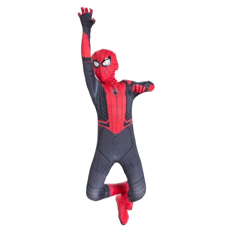 Hot Red and Black Spider-Man Suit Wholesale Anime Costumes for Children Kids Spiderman Zentai Cosplay Clothing