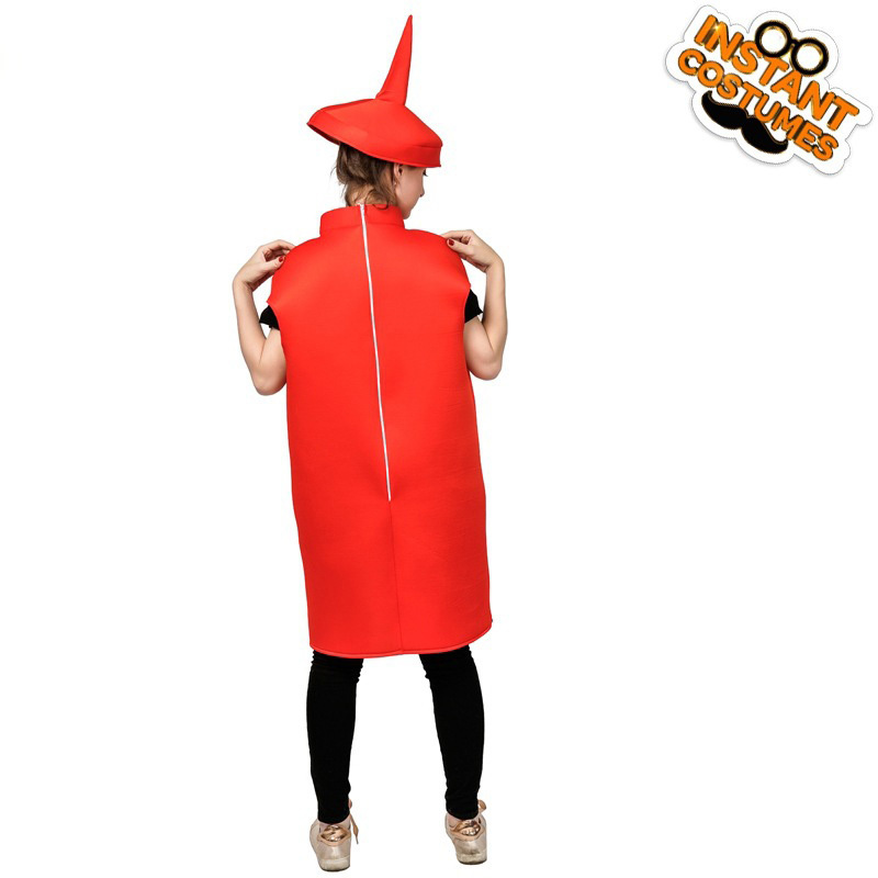 Adult Funny Instant Role-playing Stage Costume Halloween Adult Couple Costume Carnival Mustard Ketchup Costume