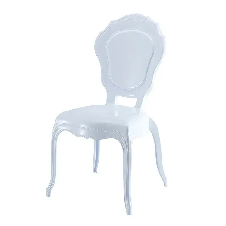 Round Black Modern Stackable  Plastic Chair Acrylic Makeup Cafe Chairs For Wedding And Event Used