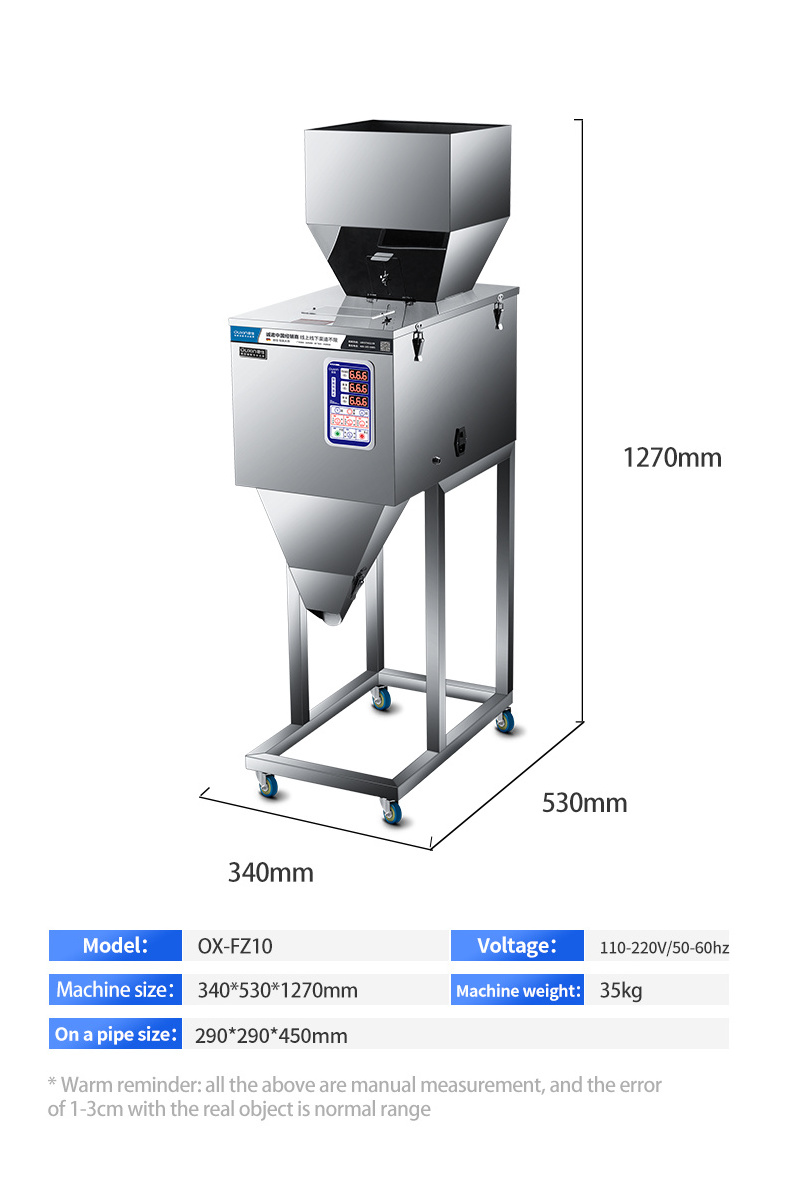 Stock Available Vibration Powder Grain Filling Machine For flour Coffee Numerical Control Rice Seed Weighing  Filling Machine