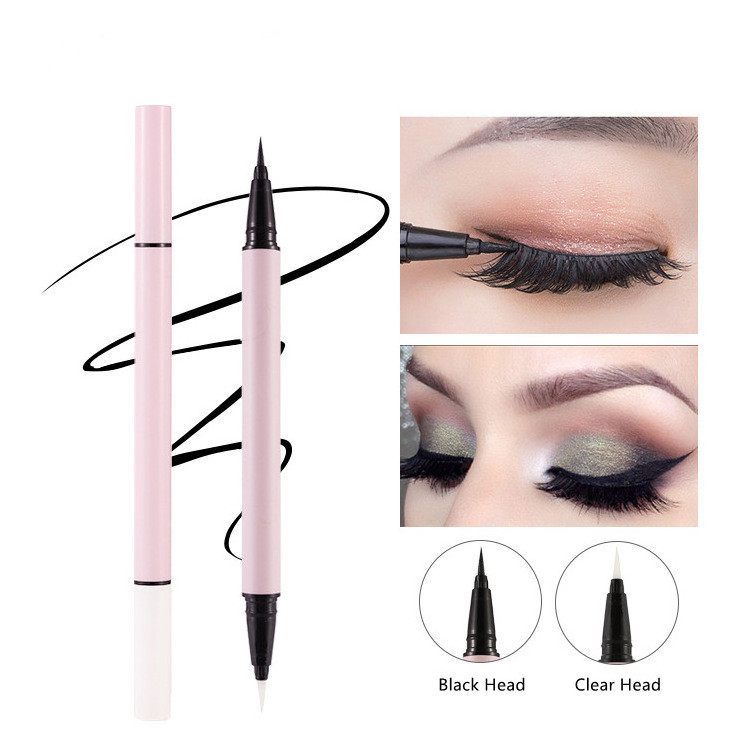 No Logo False Eyelashes Magic Gel Black Eyeliner Two Color Organic Vegan Natural Eye Liner Glue Pen