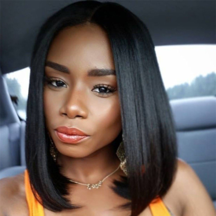 Wholesale Short Straight Puffy Headband BOB Wig Cheap Full Lace Hair Synthetic Wigs For Black Women