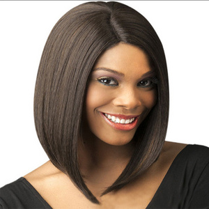 Wholesale Short Straight Puffy Headband BOB Wig Cheap Full Lace Hair Synthetic Wigs For Black Women