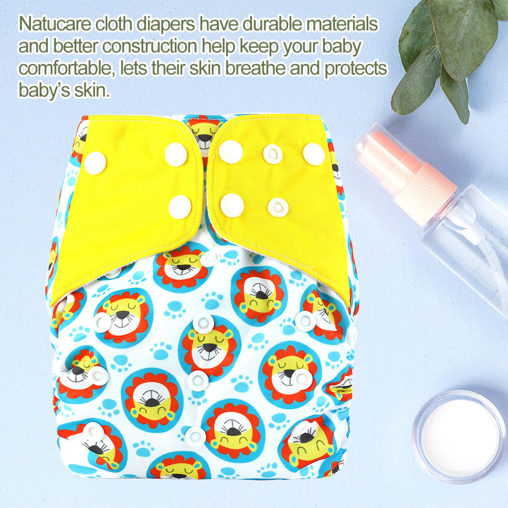 Natucare Baby Cloth Diapers One Size Adjustable Washable Reusable for Baby Girls and Boys