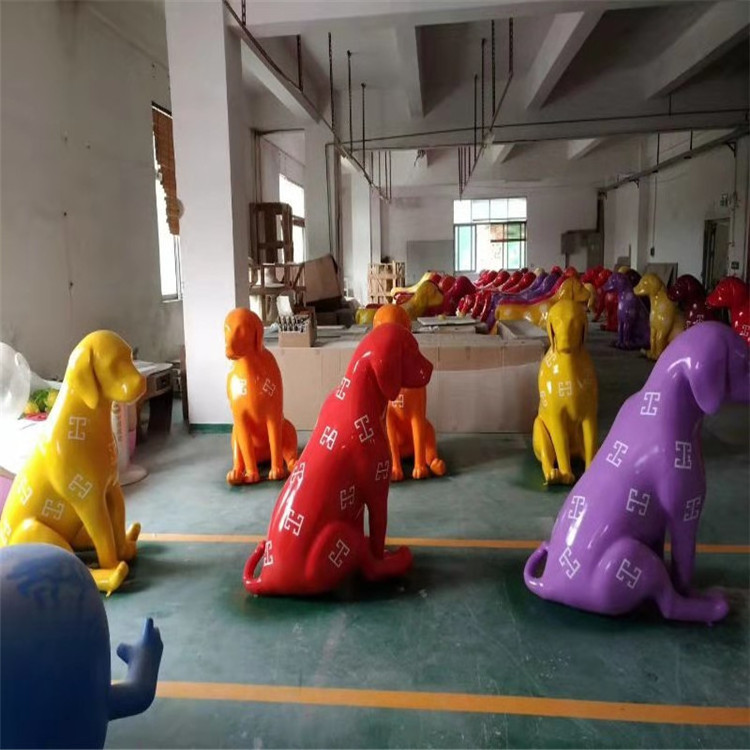 Hot-Selling High Quality Resin Dog Sculpture Fiberglass Animal Statue for Outdoor Art Anime Model Painting Decorations