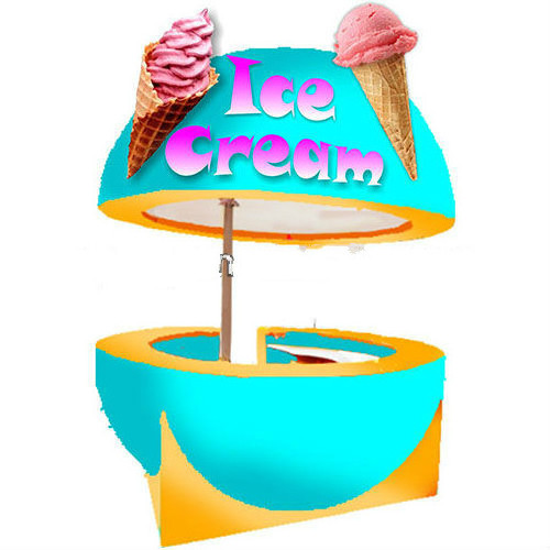 ice cream cart moveable shop kiosk for street beach shopping mall gelato stand